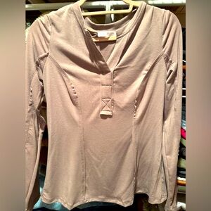 Ces Femme Raw Hem V Neck Top New